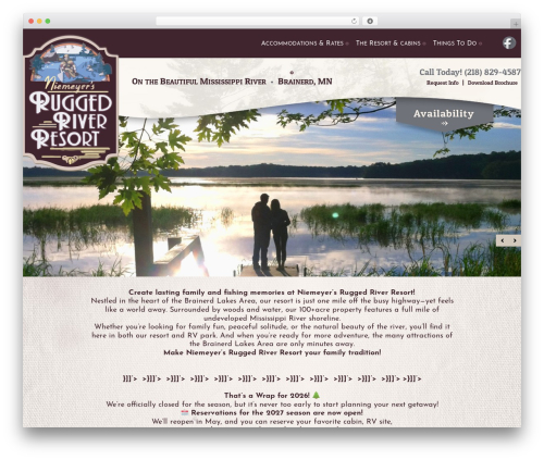 RRR premium WordPress theme - ruggedriverresort.com