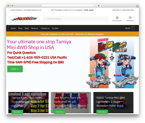 Shoptimizer WordPress ecommerce theme - m4dtang.com