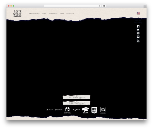 WordPress theme Lost - lostwordsgame.com