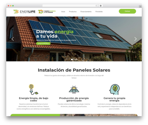 WordPress website theme Webify - enerlife.cl