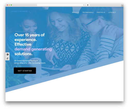 AmberSix WordPress theme - jennifervmarketing.com