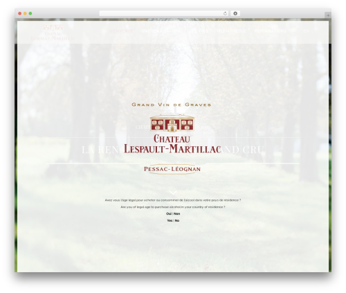 Bodega WordPress theme - lespault-martillac.com
