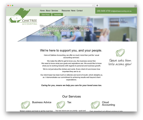 Theme WordPress Oaktree - oaktreeaccounting.com.au