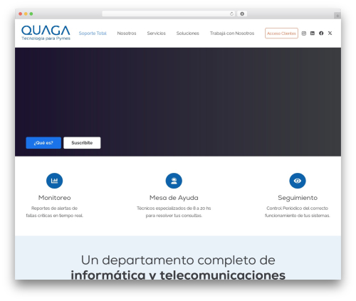 WordPress theme Impreza - quaga.com