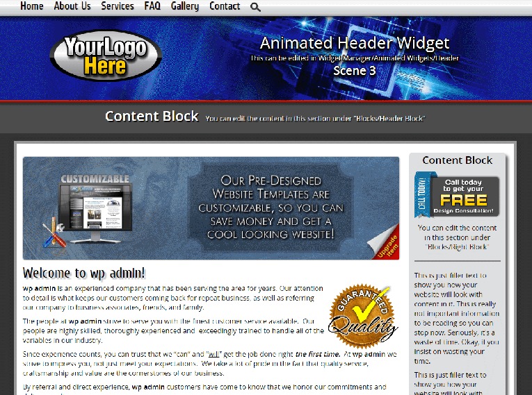 WordPress theme MWS Technicool by John Taylor