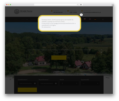 Best WordPress theme Campterra - osrodektaurus.pl