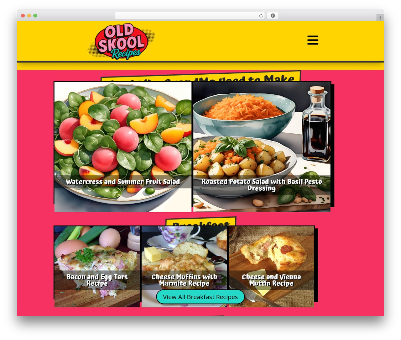 Divi theme WordPress - oldskoolrecipes.com Divi theme WordPress - oldskoolrecipes.com