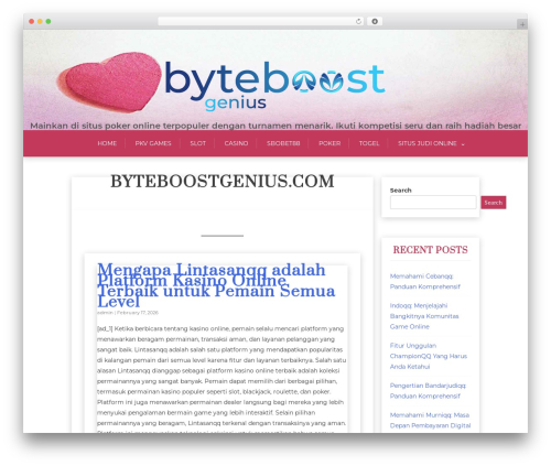 X Blog WordPress theme - byteboostgenius.com