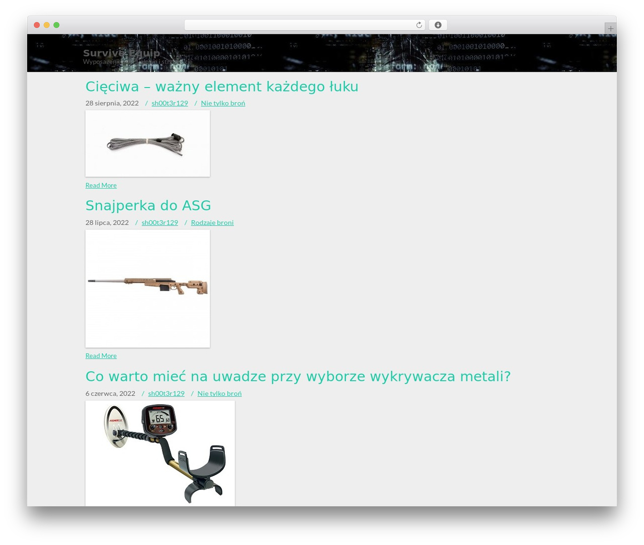 Allingrid theme WordPress - survive-equip.pl
