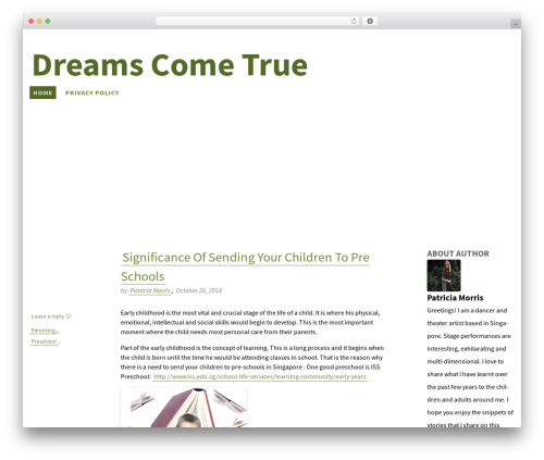 WordPress theme Written - stuffasdreamsaremadeon.com
