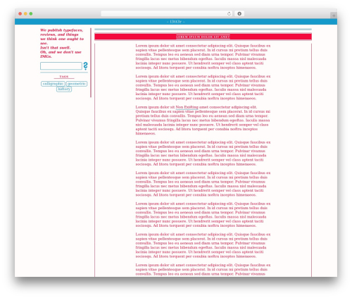 Ex-type theme WordPress - fontfeatures.com
