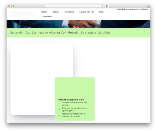 Execor company WordPress theme - albaniabusinessconsulting.al