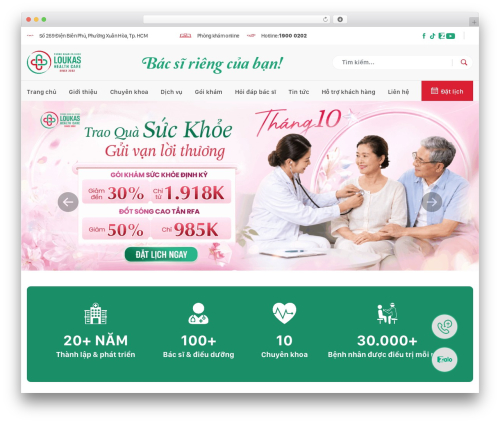 Theme Loukas theme WordPress - phongkhamloukas.vn