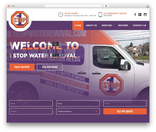 Best WordPress theme Lambda - 1stopwaterremoval.com