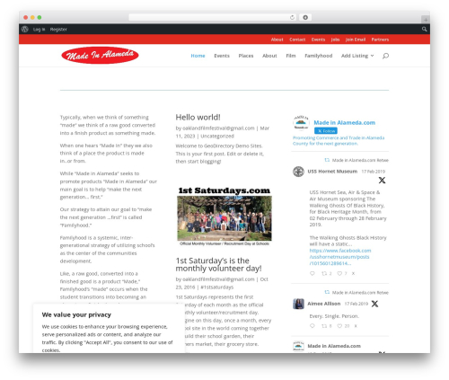 WordPress theme Divi - madeinalameda.com