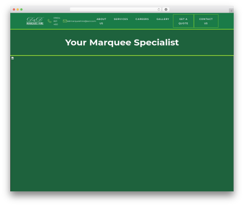 Custom WP WordPress theme - danddmarqueehire.co.uk