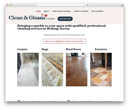 Divi WordPress theme - cleanandgleamcleaning.co.uk