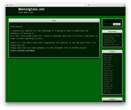 Theme WordPress Terminally - benningtons.net