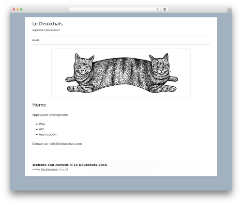 Tiny Framework free WordPress theme - ledeuxchats.com