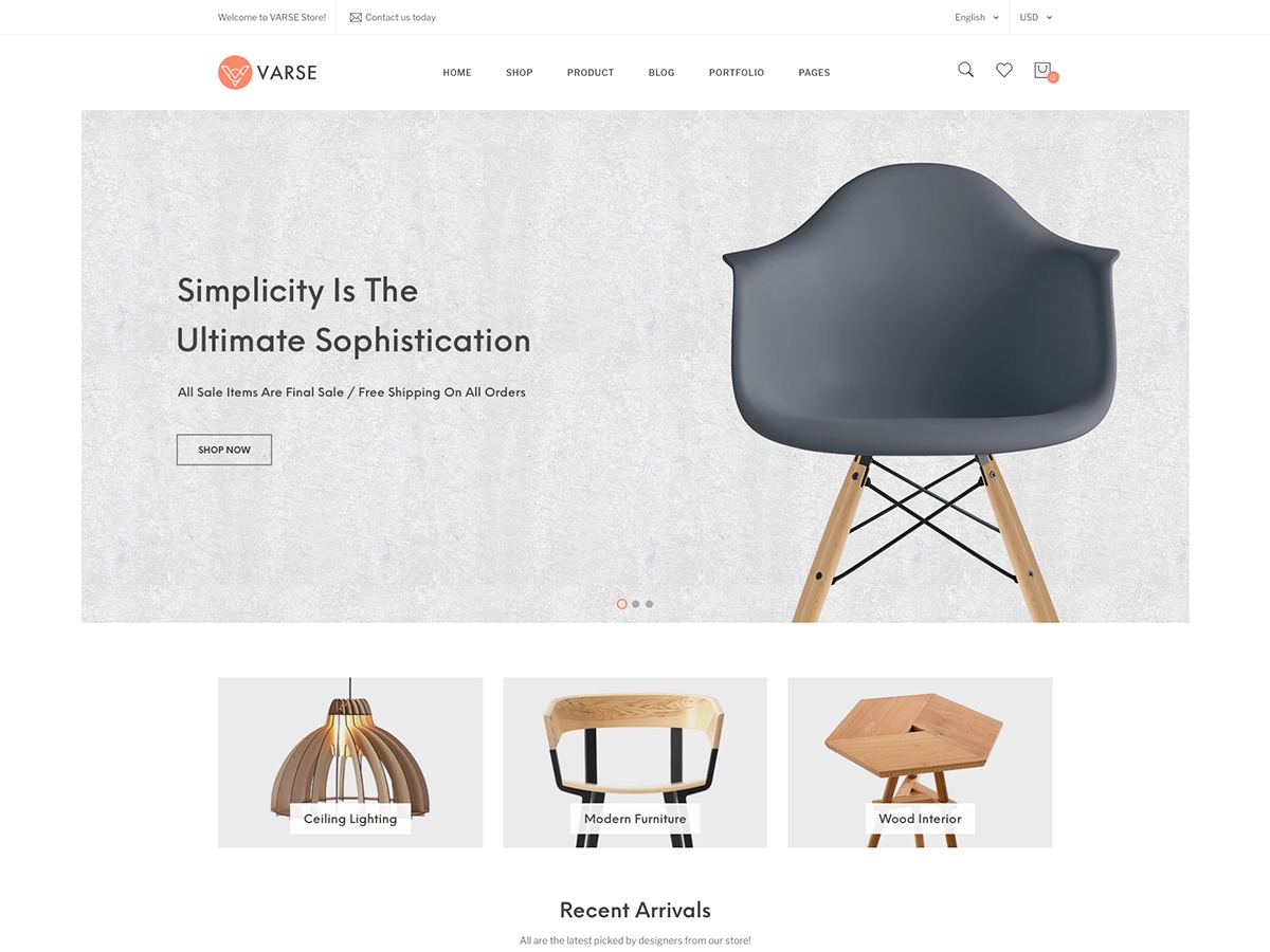 Varse WordPress ecommerce theme by JoomMasters