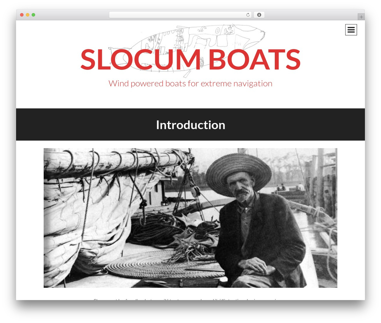 WordPress theme Intergalactic - slocumboats.com
