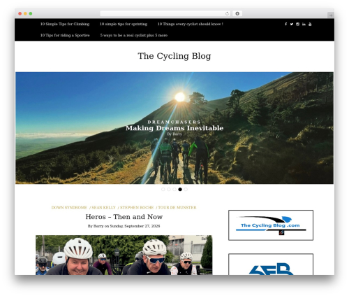 Writee WordPress blog theme - thecyclingblog.com