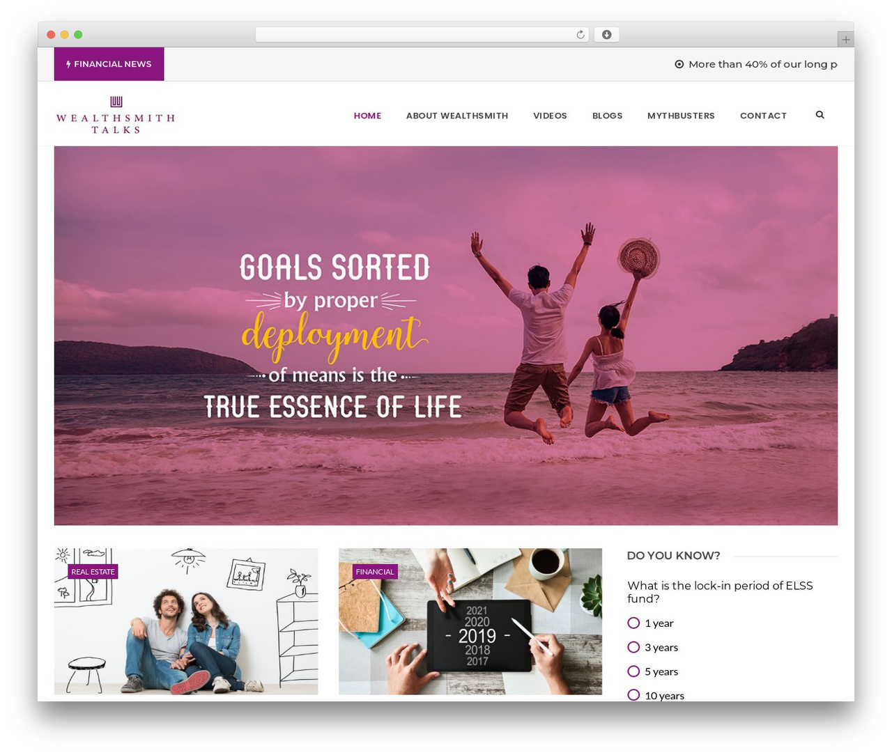 Cascara theme WordPress - wealthsmithtalks.com