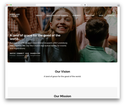 Float WordPress theme - gracelandchurch.com