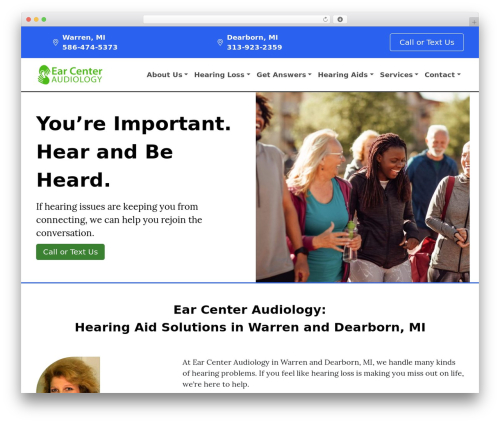 UnderStrap BUILDER WordPress theme - earcenteraudiology.com