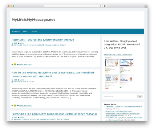 WordPress theme Labbook - mylifeismymessage.net