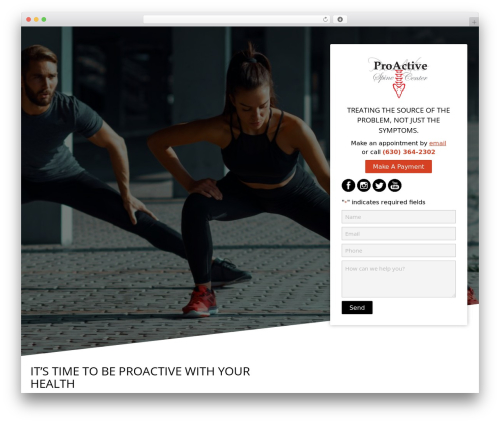 WordPress website theme Idea Framework - proactivespinecenter.com