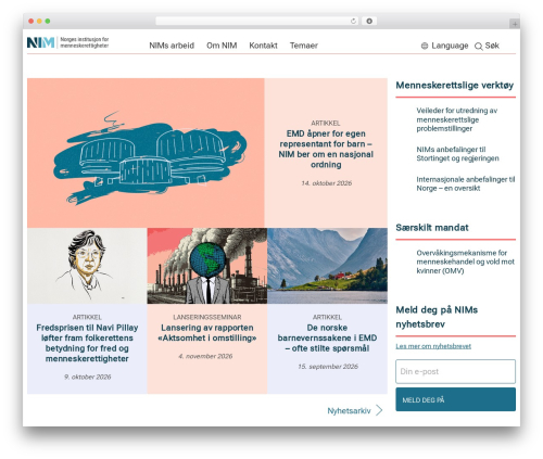 Human WordPress theme - nhri.no