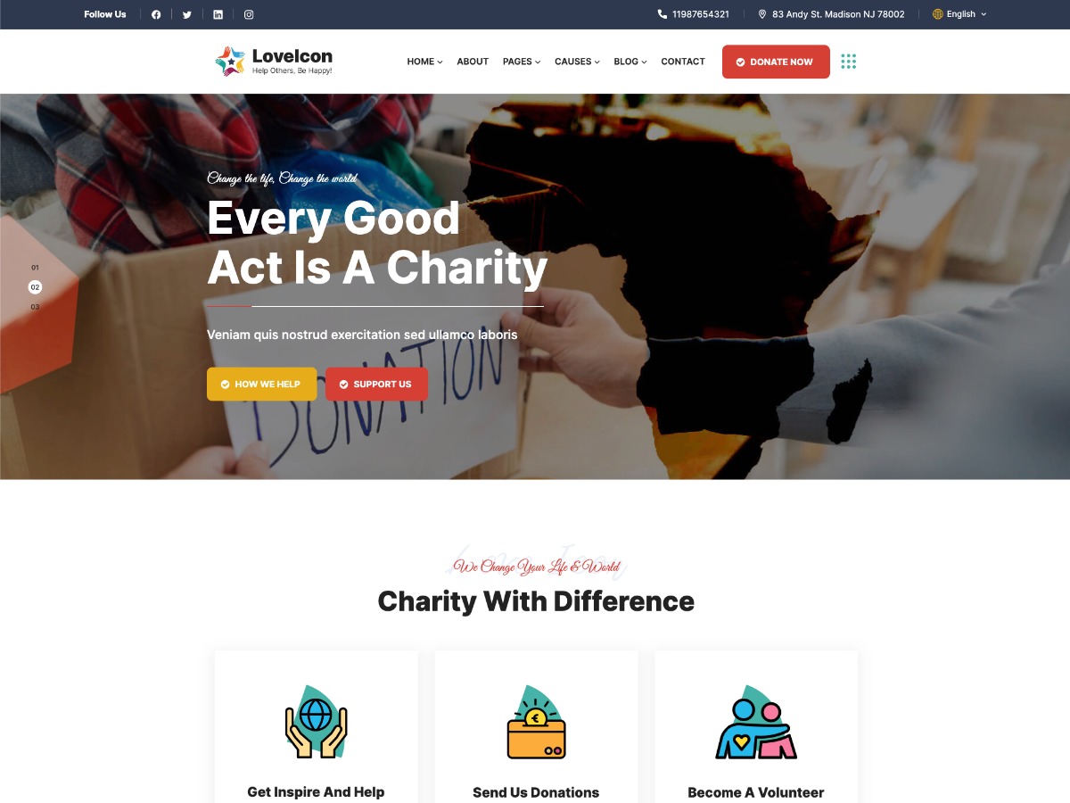 LoveIcon WordPress template for business