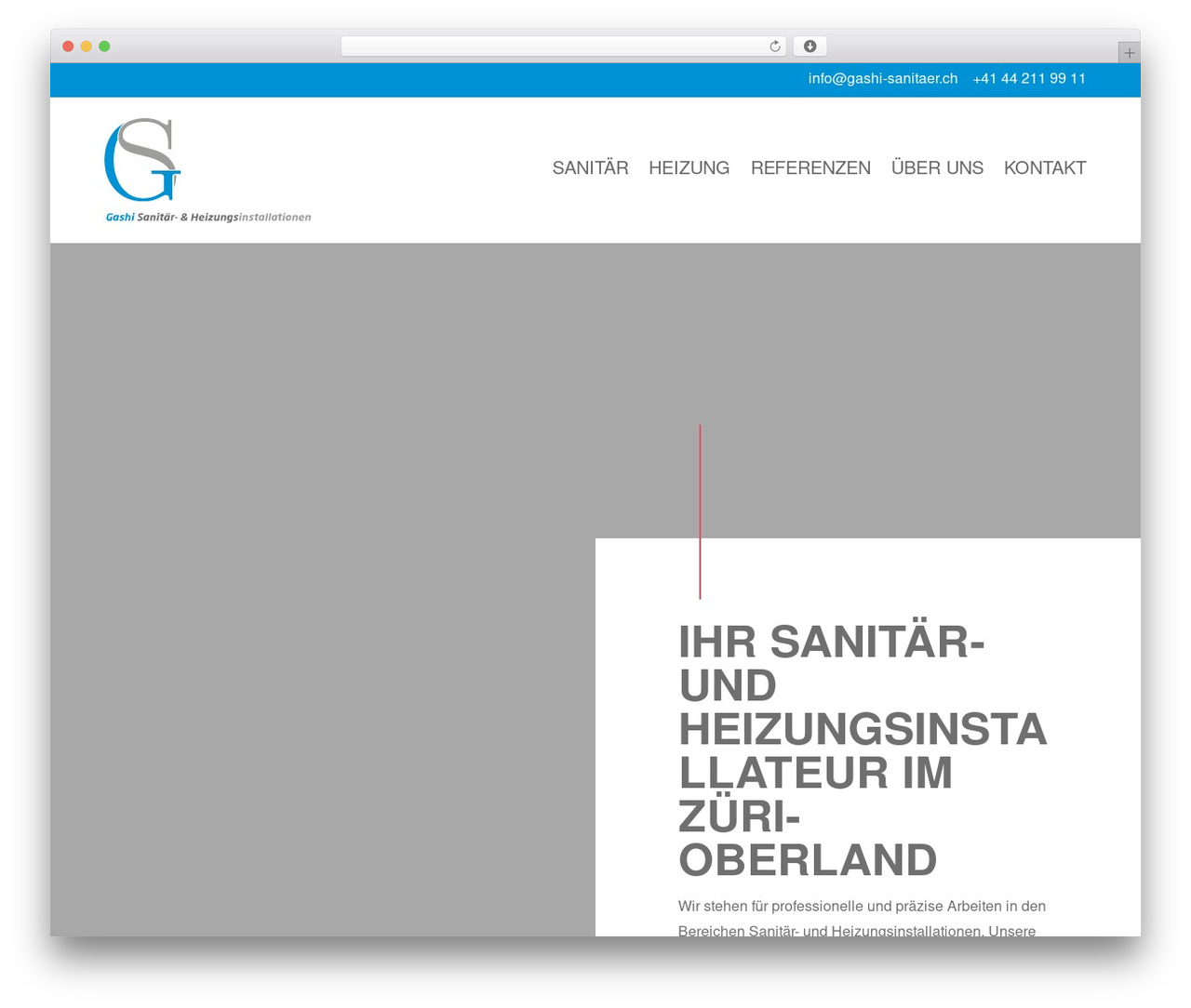 Theme WordPress Divi - gashi-sanitaer.ch
