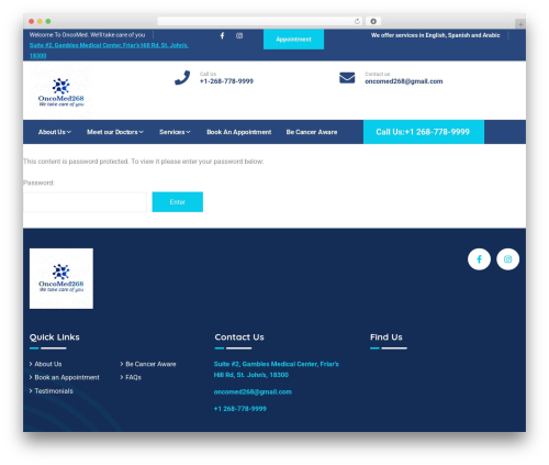 Medixi WordPress theme - oncomed268.com