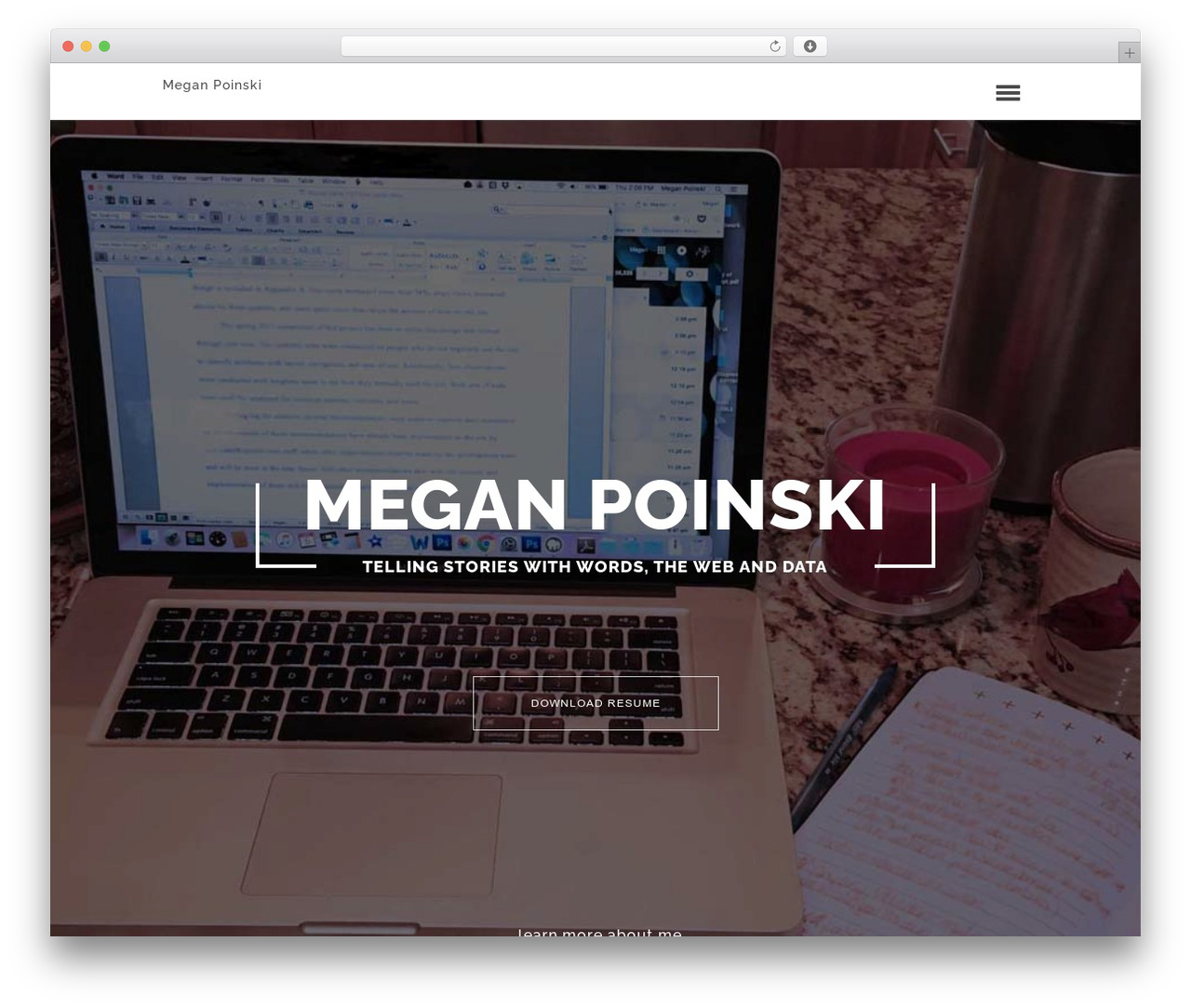 Squareroot WordPress theme - meganpoinski.com