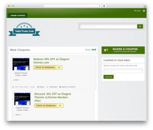 Clipper theme WordPress - validpromocode.com