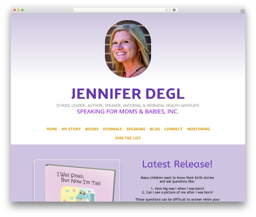 Divi WordPress theme - jenniferdegl.com