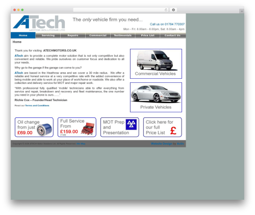 Hello Elementor WordPress theme - atechmotors.co.uk