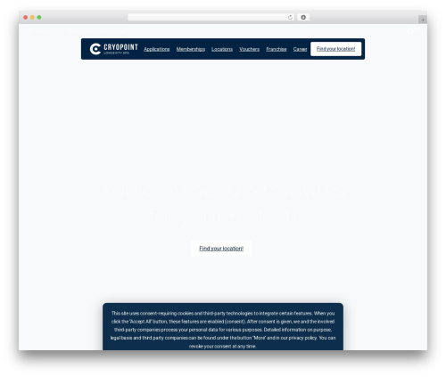 USERCENTRICS CMP (usercentrics-consent-management-platform) free WordPress plugin - cryopoint.com