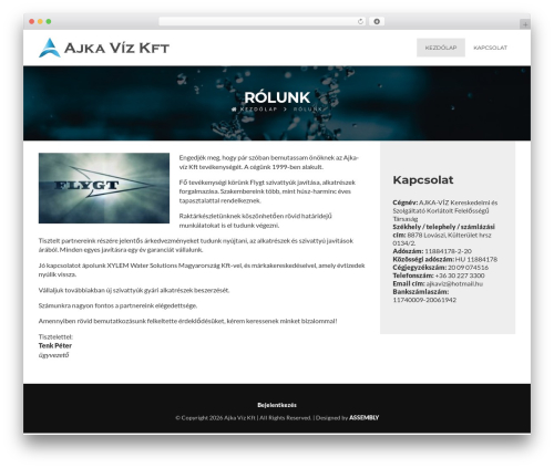 WordPress theme ASSEMBLY THEME (responsive) - ajka-viz.hu