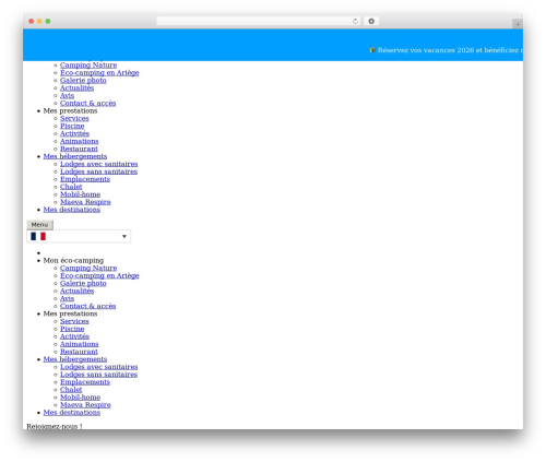 Plune flash info WordPress plugin - camping-la-serre.com