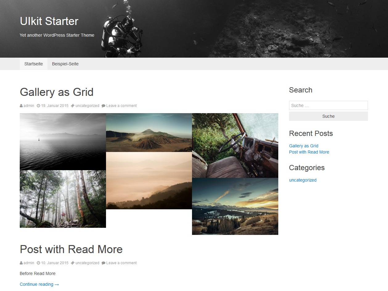 WordPress UIkit Starter Theme wallpapers WordPress theme by Nicolai St?ger