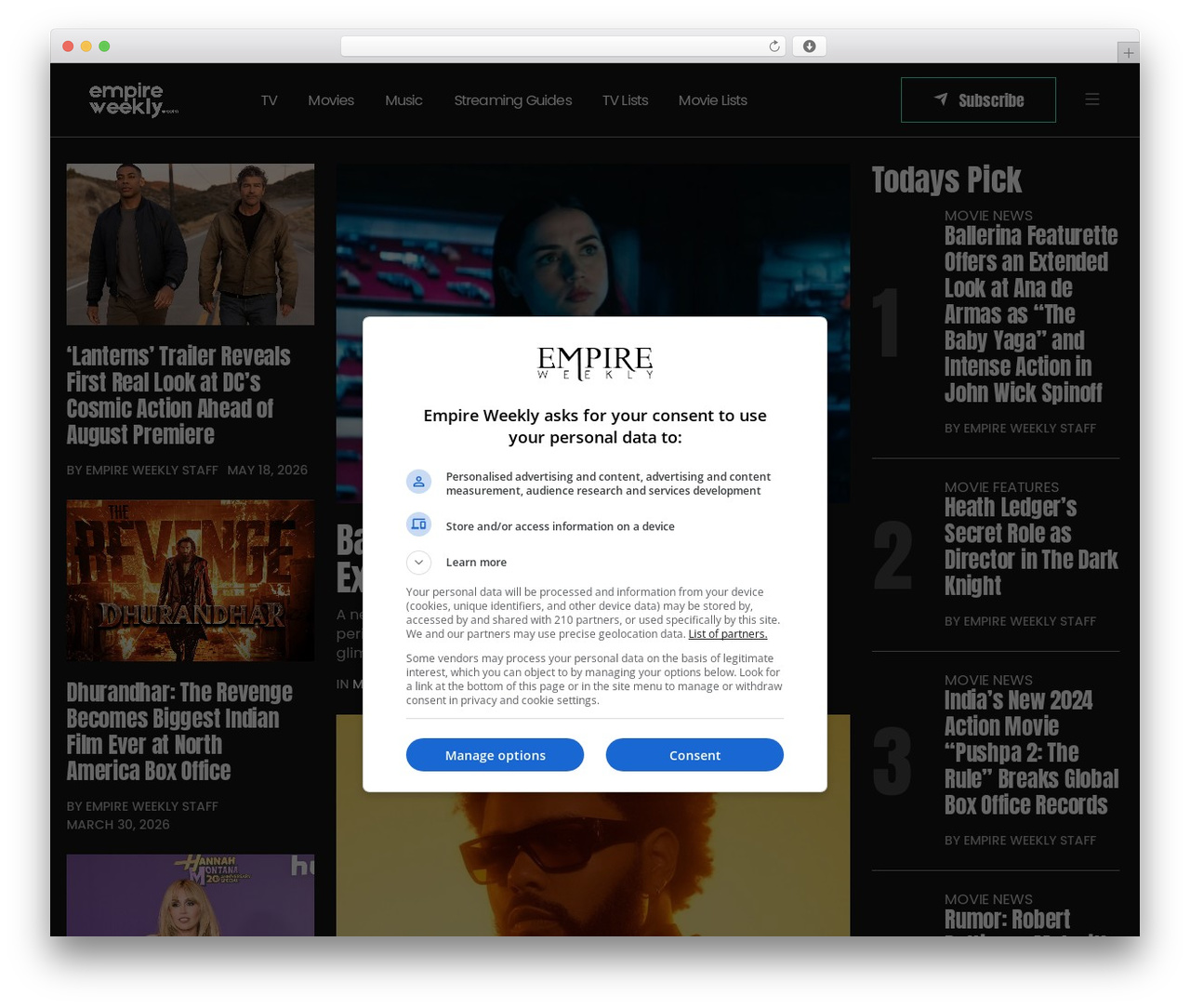 Beatrix WordPress theme - empireweekly.com