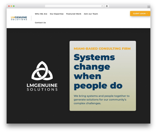 Divi WordPress theme - lmgenuinesolutions.com