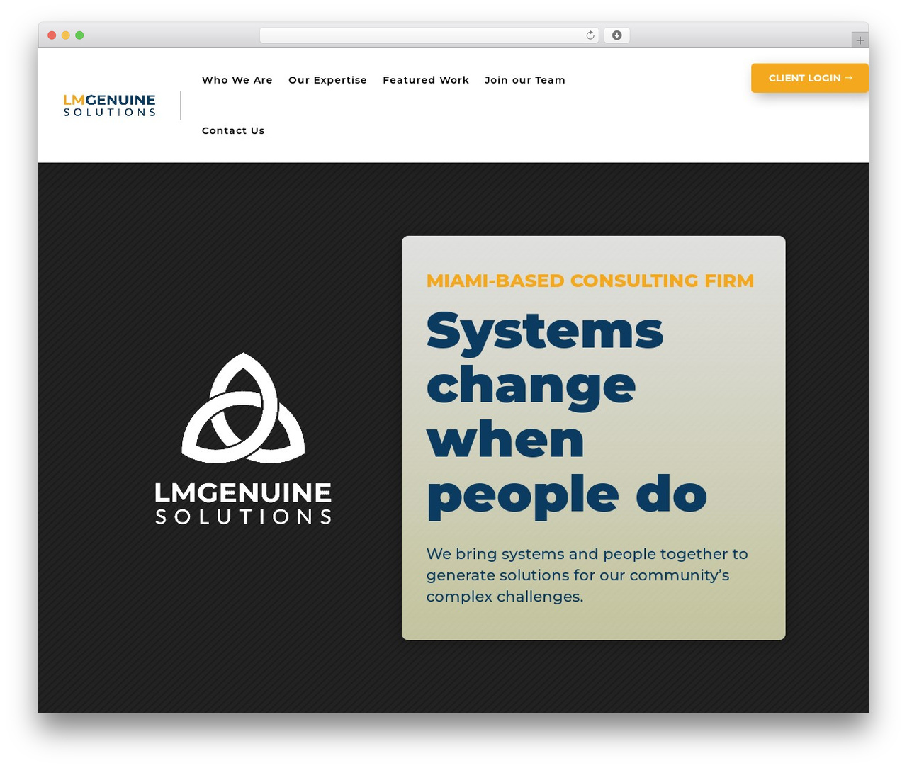 Divi WordPress theme - lmgenuinesolutions.com