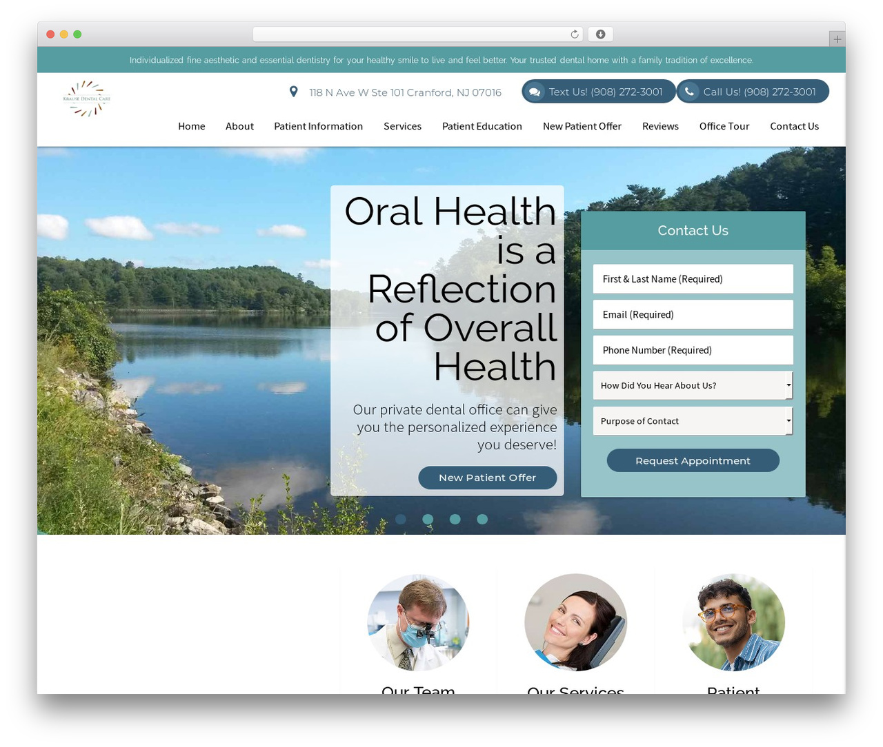 DoctorGenius Framework WordPress theme - krausedentalcare.com