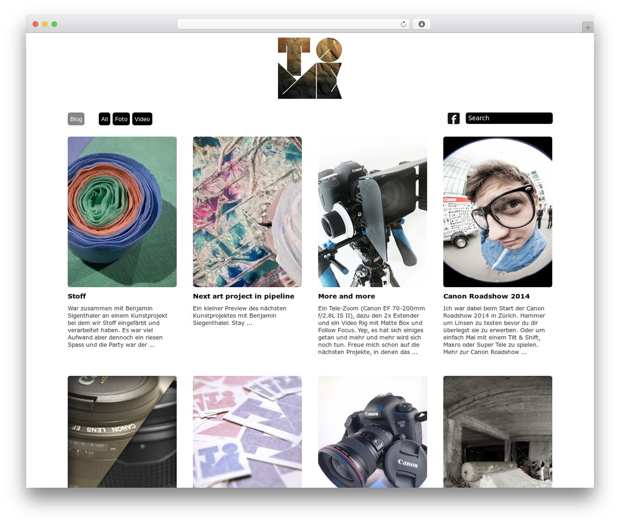 Grid Theme Responsive theme WordPress portfolio - tome.ch