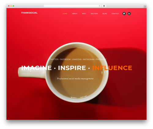 Oshin WordPress theme - thanksocial.com