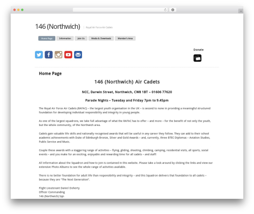 Skeleton Plus premium WordPress theme - theaircadets.org